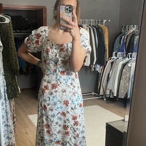 Floral Puff Sleeve Dress